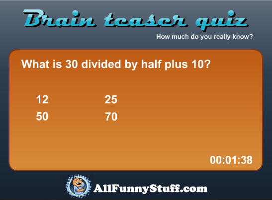 Brain Teaser Quiz