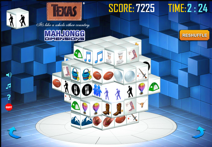 Texas Tourism Mahjongg Dimensions