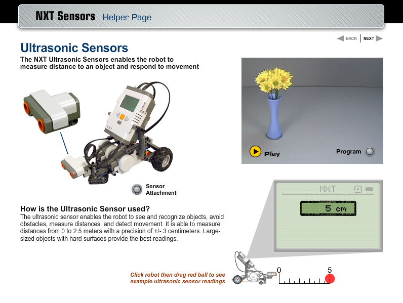 Lego Mindstorms NXT Sensors: Ultrasonic Sensors