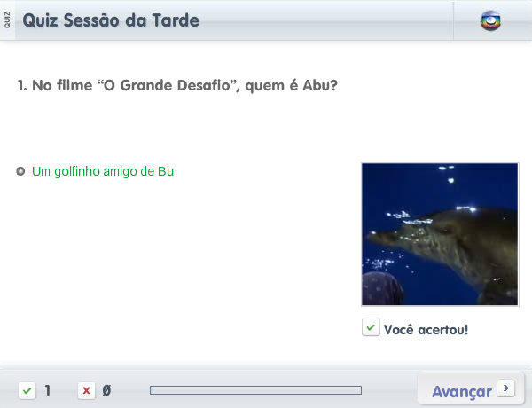 Quiz Sessão da Tarde (2012-01-31)