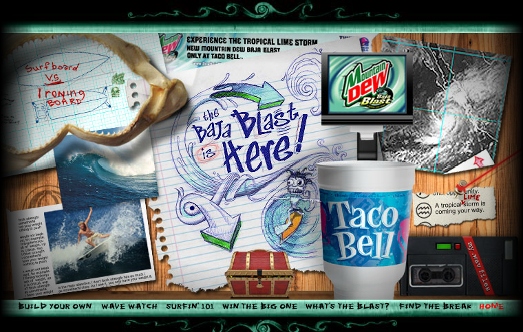 Mountain Dew Baja Blast Microsite