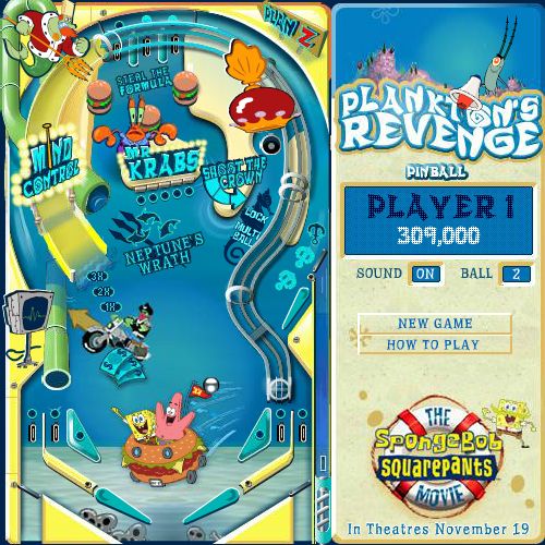 The SpongeBob SquarePants Movie: Plankton's Revenge Pinball