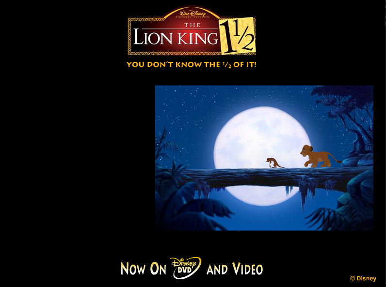 The Lion King 1½ Screensaver