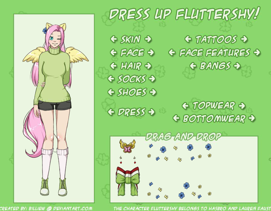 Dress Up Fluttershy!