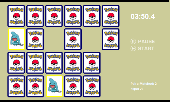 Pokémon Memory Game