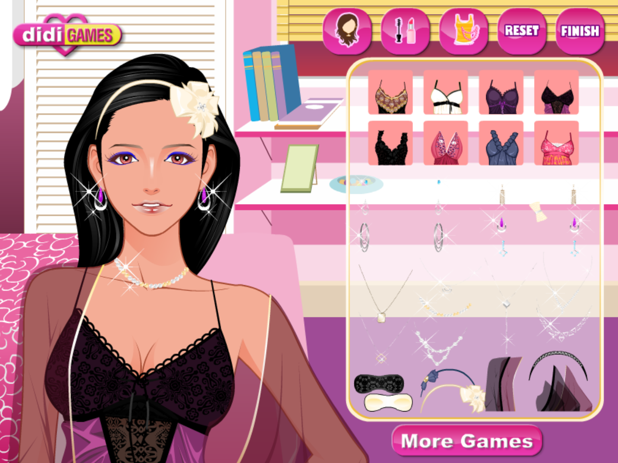 Elegant Sleepwear Make Up Game