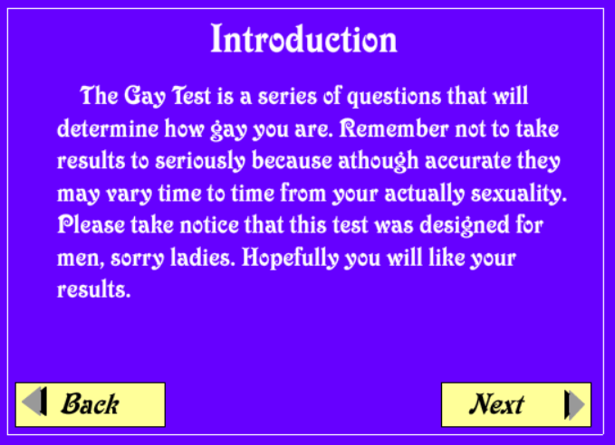 Gay Test 2