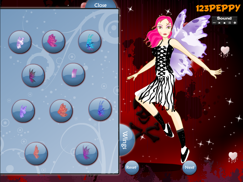 Emo Fairy Dress Up Game