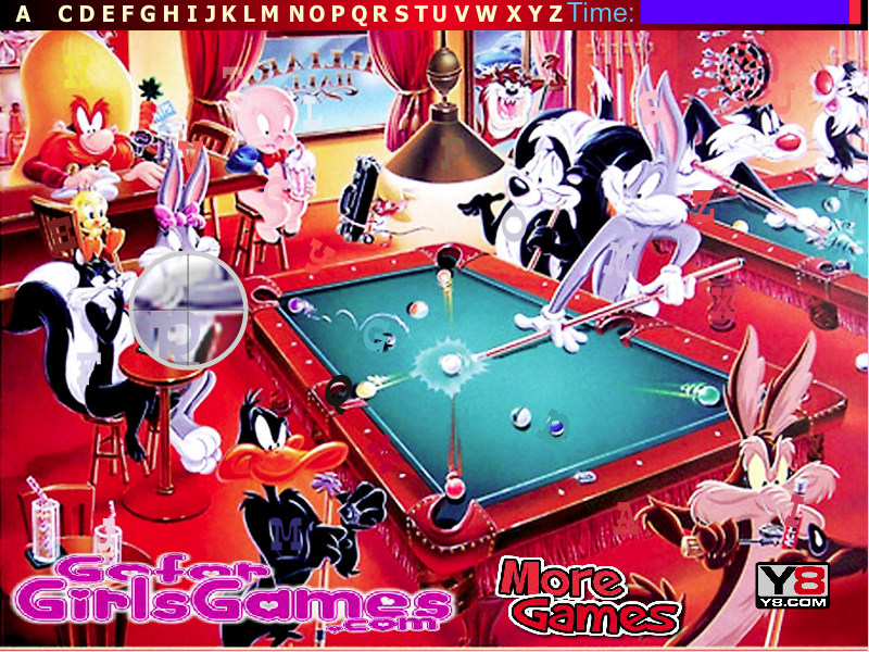 Bunny Lola Daffy Snooker Pool Hidden Letters