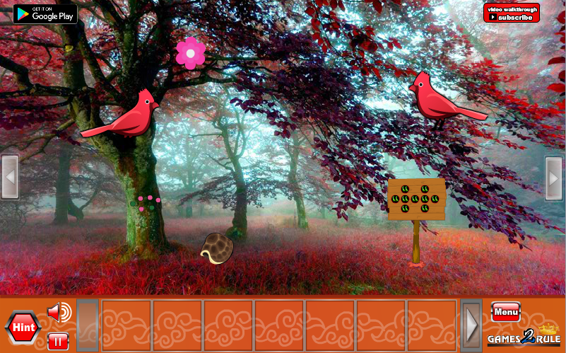 Red Autumn Forest Escape