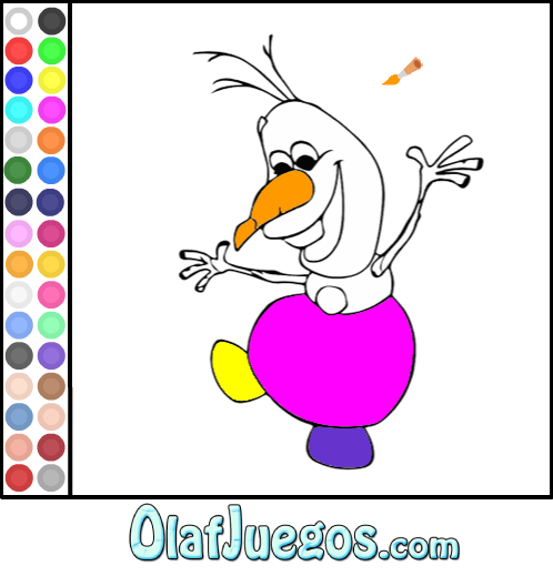 Colorear: Salto de Olaf