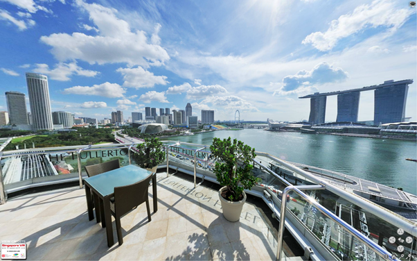 Fullerton Hotel - Roof Top Virtual Reality Image