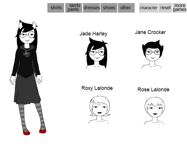 Homestuck Girls Dress Up 2