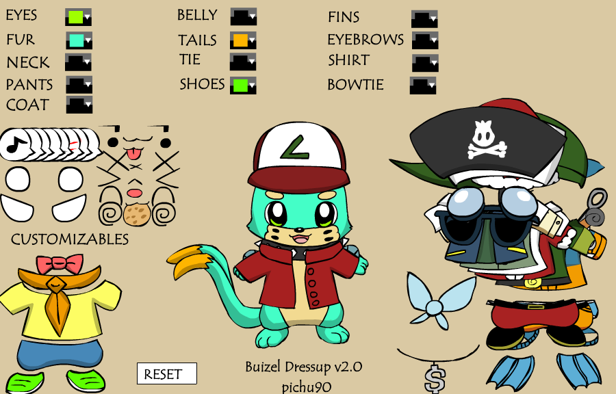 Buizel Dressup v2.0