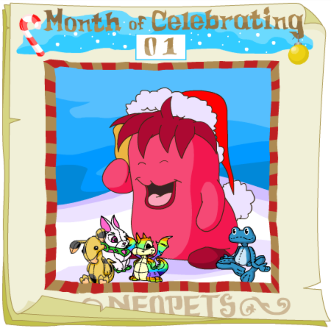 Neopets Advent Calendar 2001: Day 01