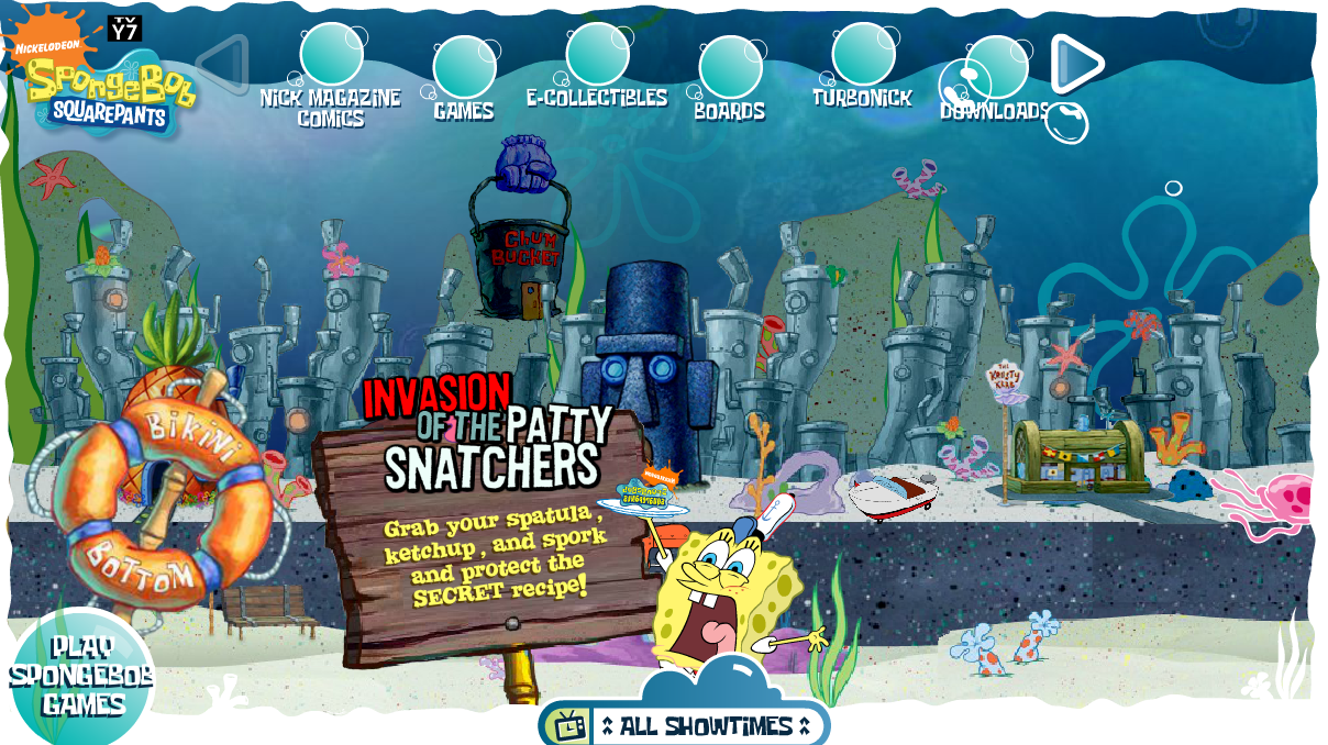 Nick.com SpongeBob Show Page