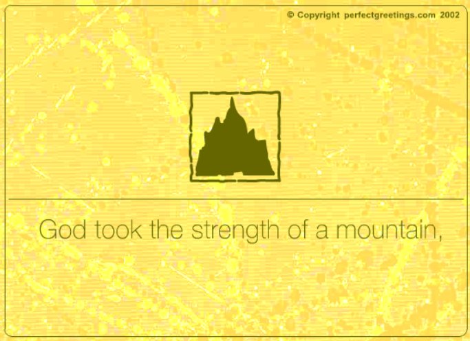 And so, He called it... Dad