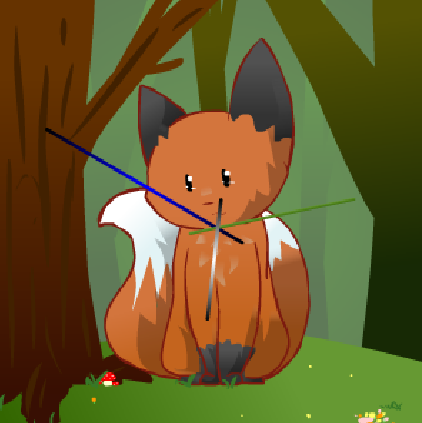 Chibi Fox Clock