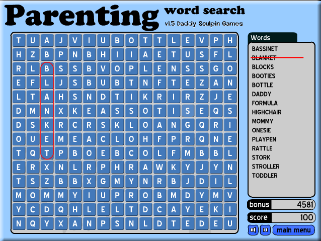 Parenting Word Search