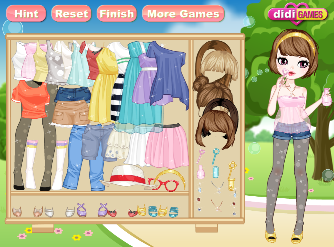 Bubble Girl Dress Up Game