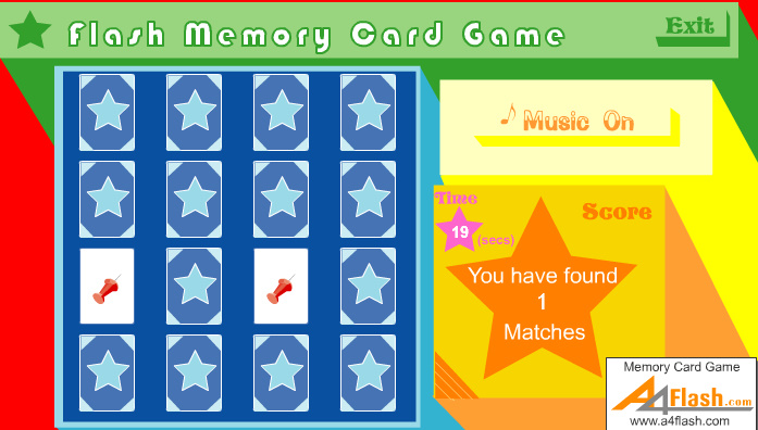 Flash Memory Card Game