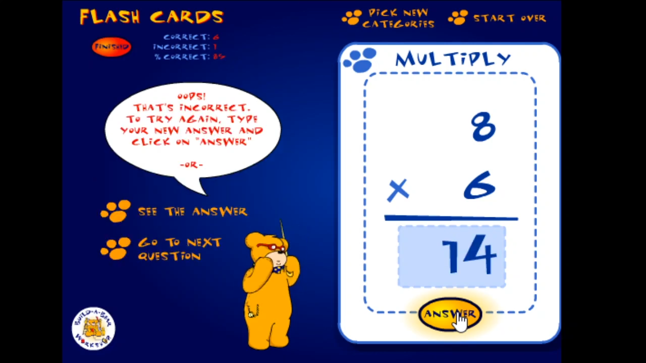 Build-A-Bear Flash Cards