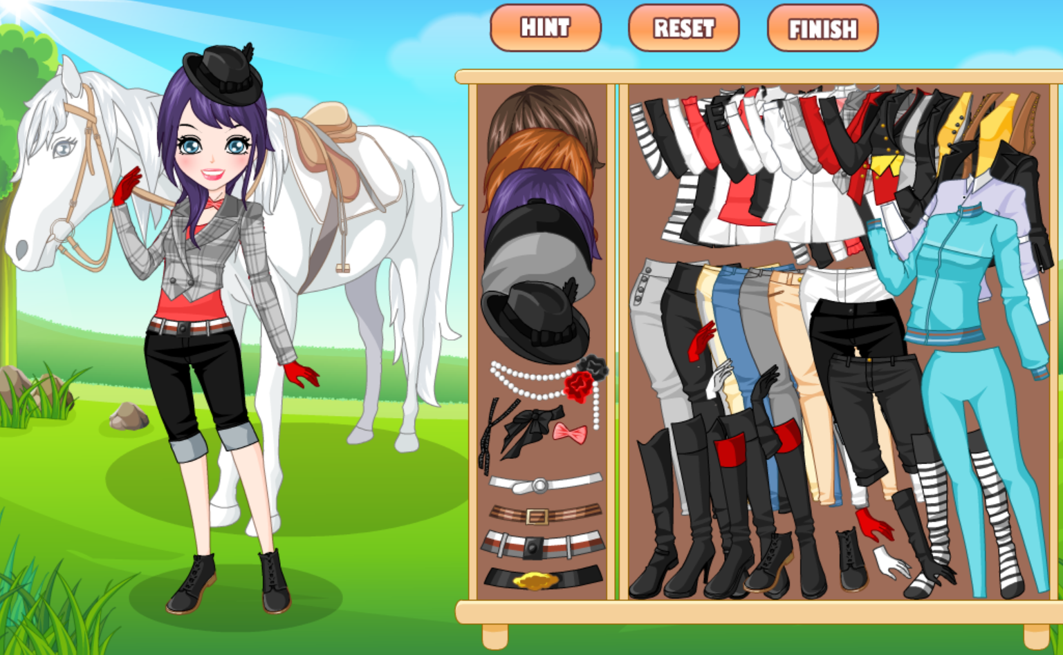 Girl and Horse Dress Up Game