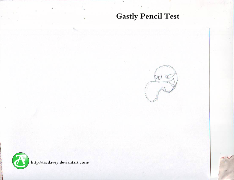 Gastly Pencil Test