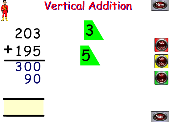 Vertical Addition - Using Place Value Cards