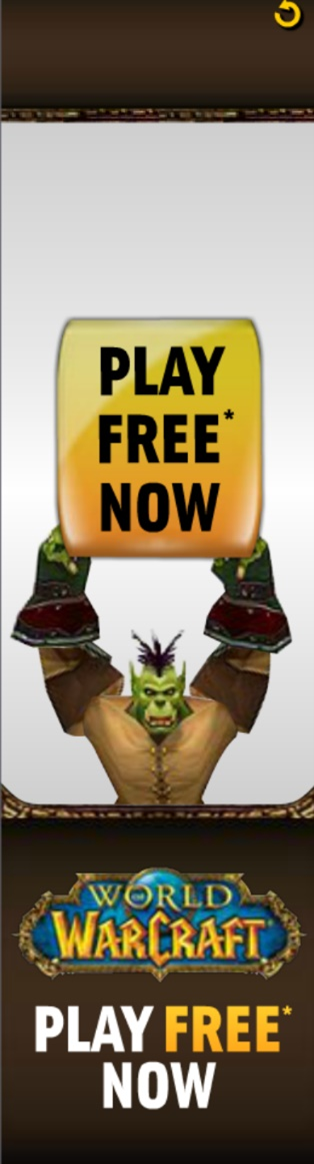 World of Warcraft: Play Free Now 2011 Banner Ad