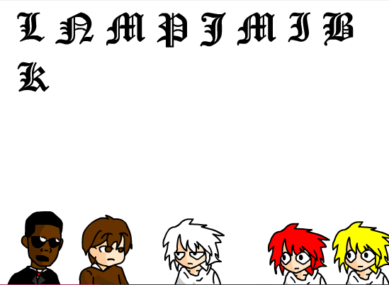 Death Note Alphabet