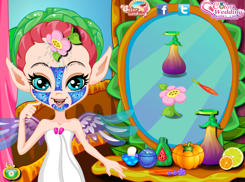 Rainbow Fairy Facial Makeover