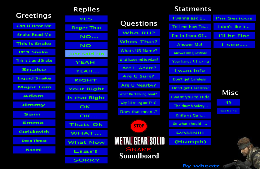 MGS Snake Soundboard