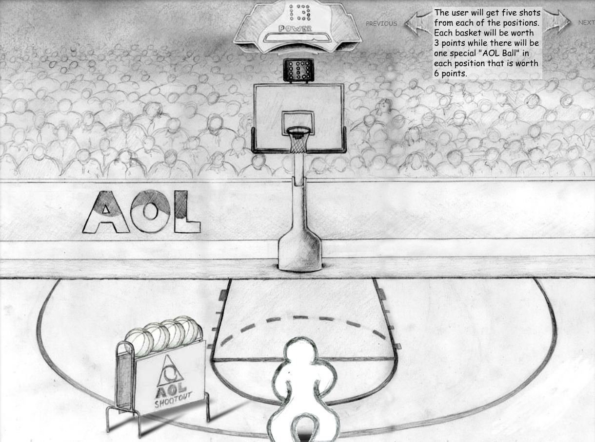 AOL 3-Point Shootout Animated Storyboards (B)