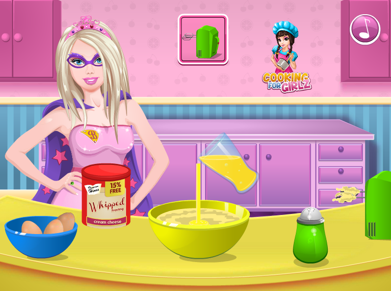 Barbie Superhero Cooking Mini Cheesecakes