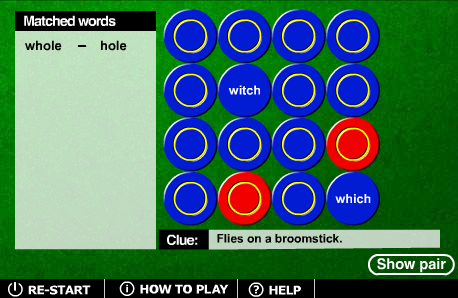 Pairs Word Games