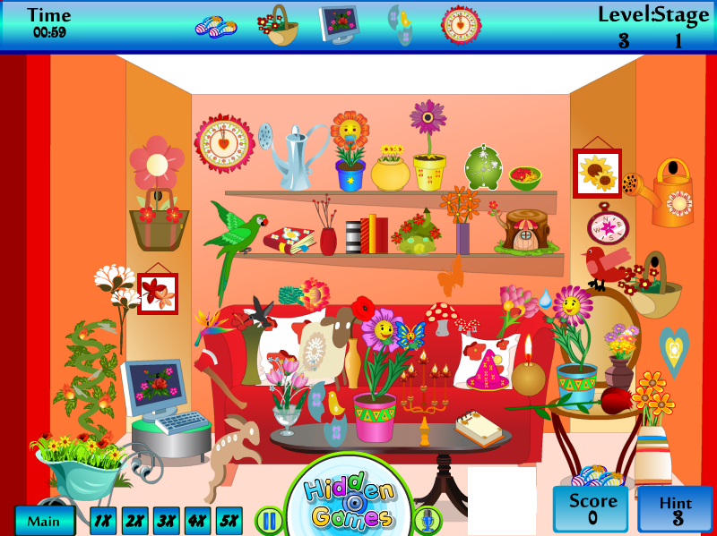 Flowers Room Hidden Object