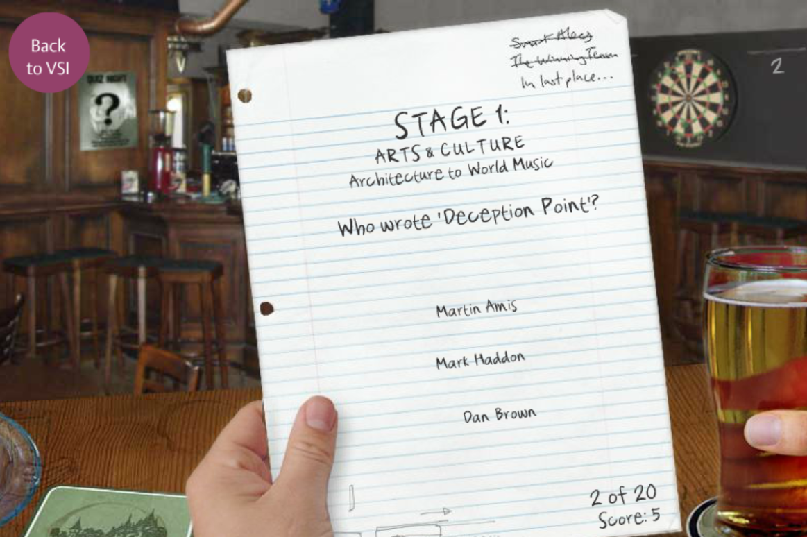 Very Short Introductions Pub Quiz