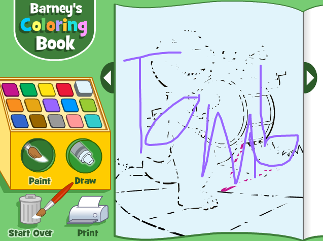 Barney's Coloring Book