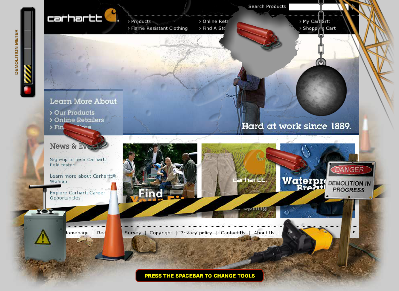 Carhartt Website Demolition