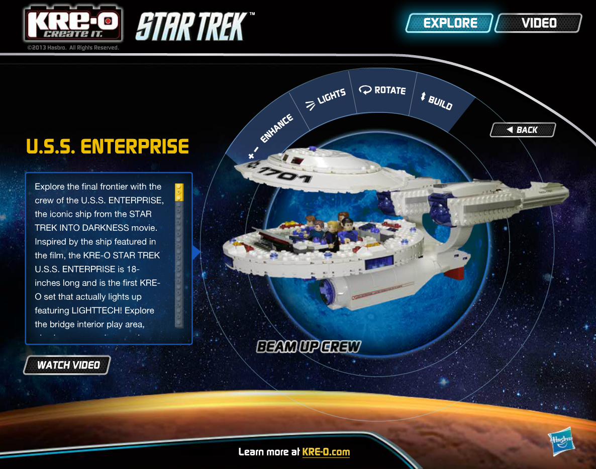 Cartoon Network / Kre-O Star Trek Microsite