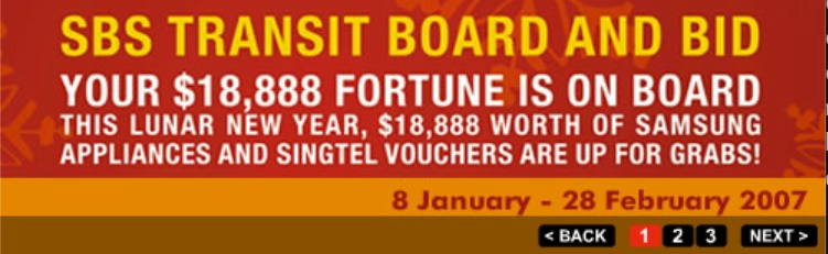 SBS Transit 2007 Website Banners (Singapore)