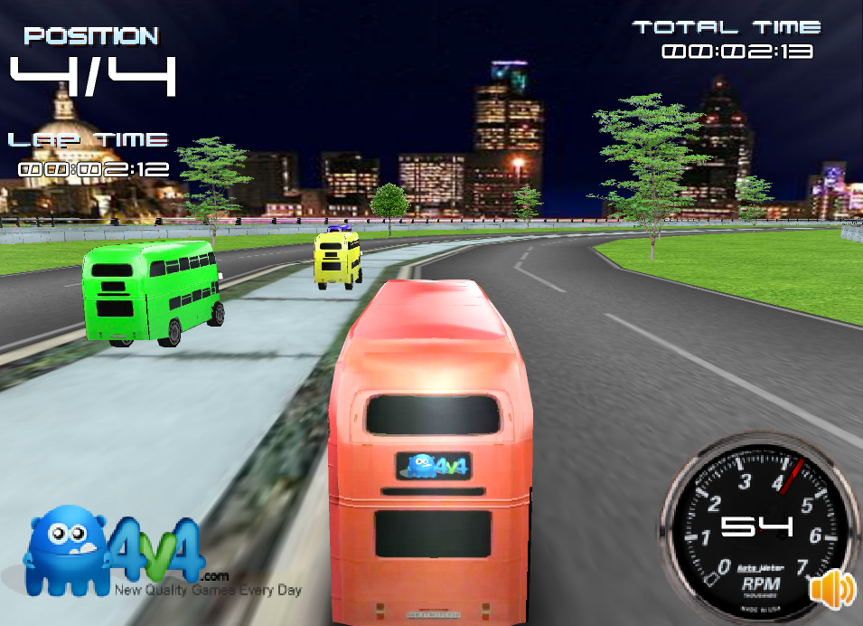 English Bus 3D Racing