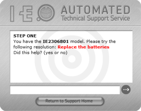 IE Automated Technical Support Service