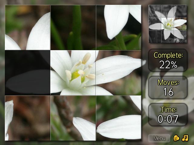 Sliding Puzzle: Flowers