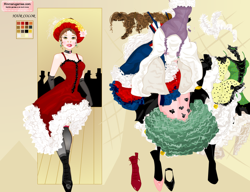 French Cancan Dressup Game