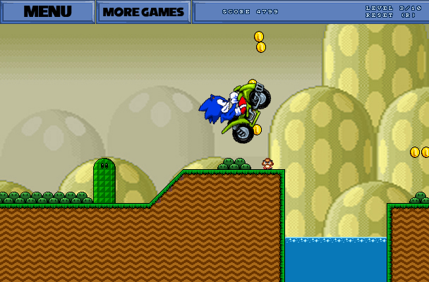 Sonic ATV in Mario Land