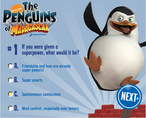 The Penguins of Madagascar: Personality Quiz