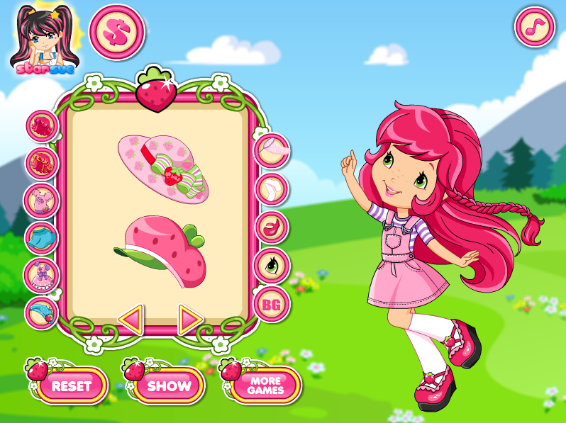 Strawberry Shortcake Hello Spring Dress Up Game