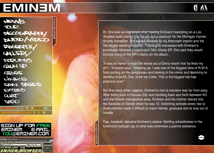 Eminem Website (2000)